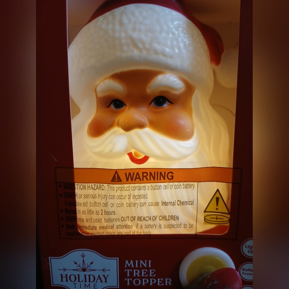 Lighted Santa Tree Topper